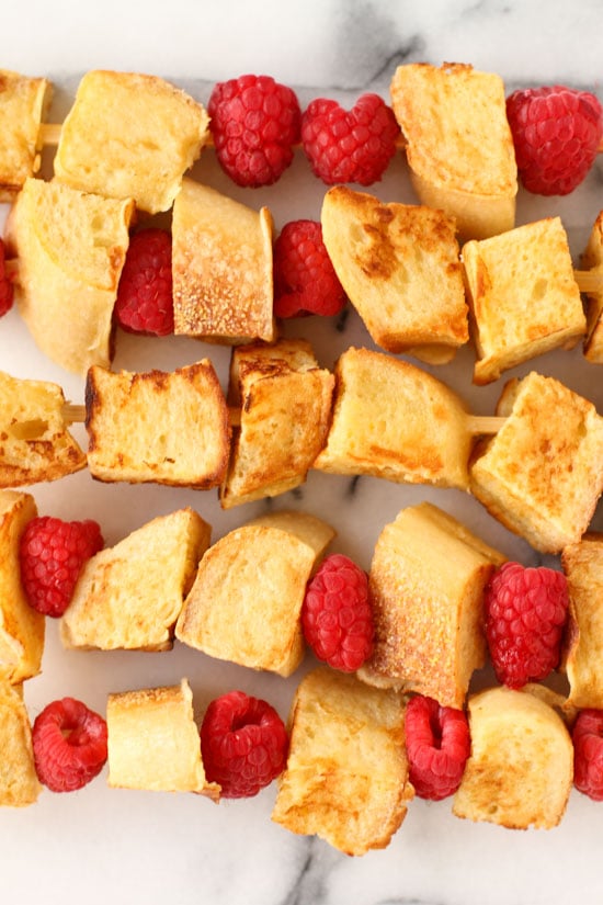 Homemade french toast kabobs recipe