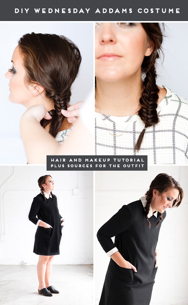 Homemade Wednesday Addams Costume Easy DIY Costume The Addams Family Homemade Wednesday Addams Costume Easy DIY Costume The Addams Family