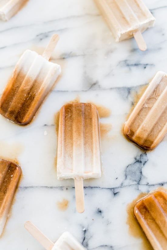 Recipe for chai tea (ombre) ice cream pops