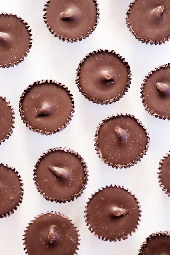 Dark chocolate peanut butter cups