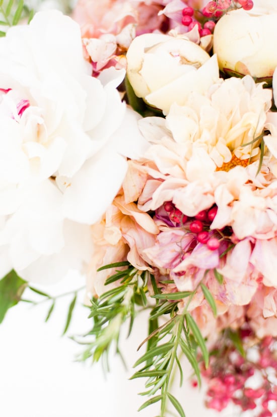 Peonies and Dahlias for Holiday Bouquets