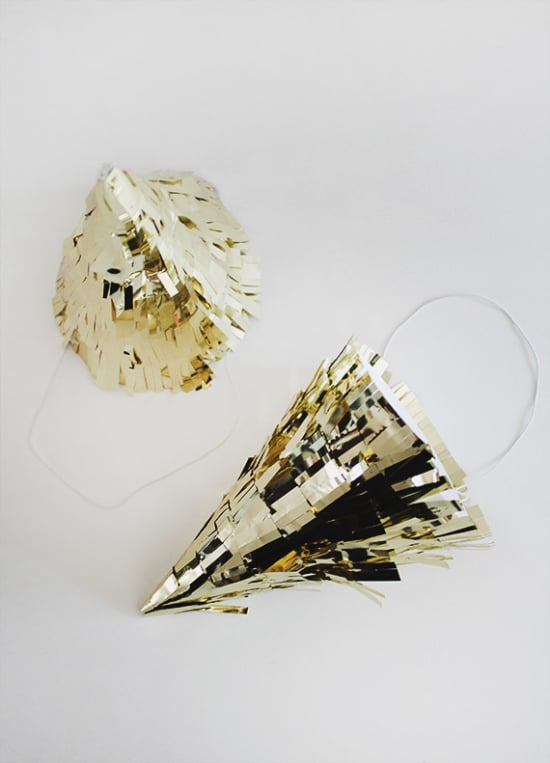 DIY Fringe Party Hats for New Year's Eve 2016