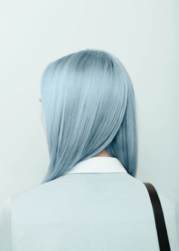 Icy grey blue