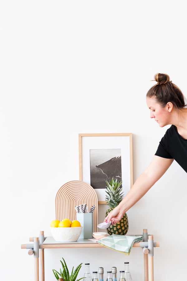 Summer Bar Cart Essentials + Tips for Styling your Own Bar Cart at Home