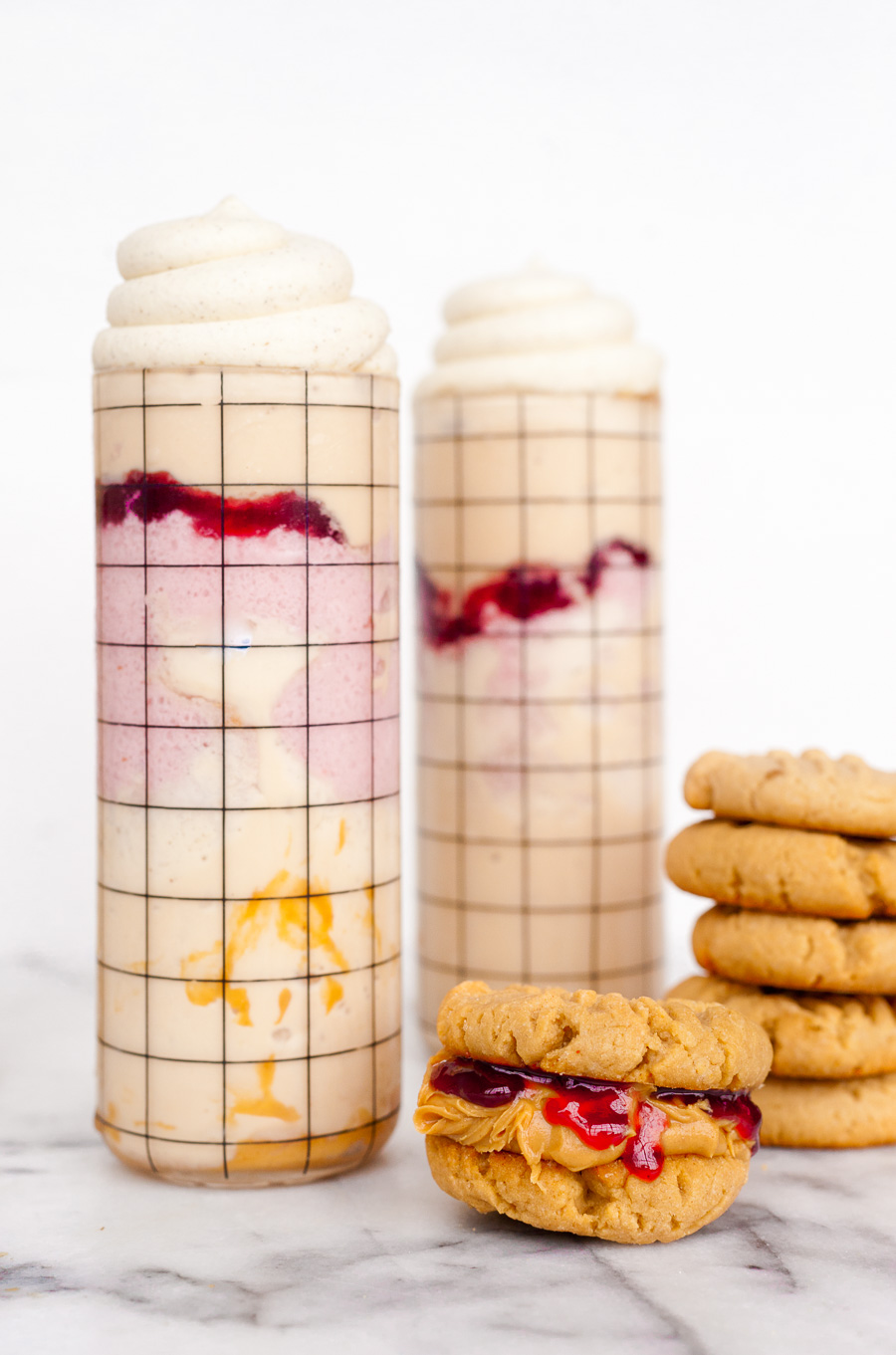 Color Blocked Peanut Butter and Jelly Milkshake Paper and Stitch