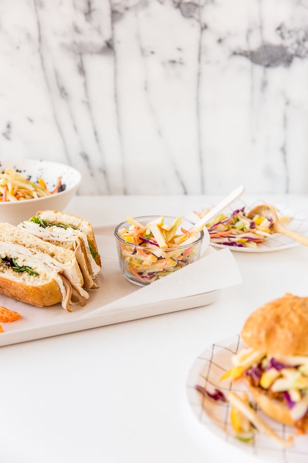 A sweet and crunchy apple coleslaw recipe (two ways)