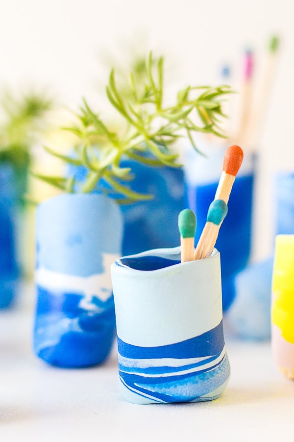 Make It Mini: DIY Marbled Mini Vases