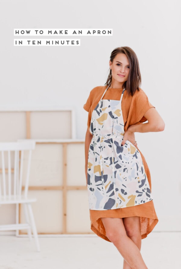 How to Sew an Apron in 10 Minutes (Simple Sewing DIY)