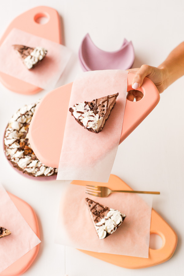 Pastel DIY Dessert Serving Boards + A Painted Pastels Summertime Pie Party 