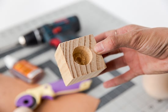 DIY statment tassels using wood blocks and leather