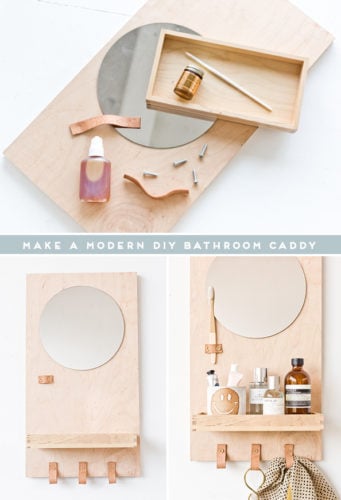 A Modern DIY Bathroom Organizer (with Mirror) - Paper and Stitch