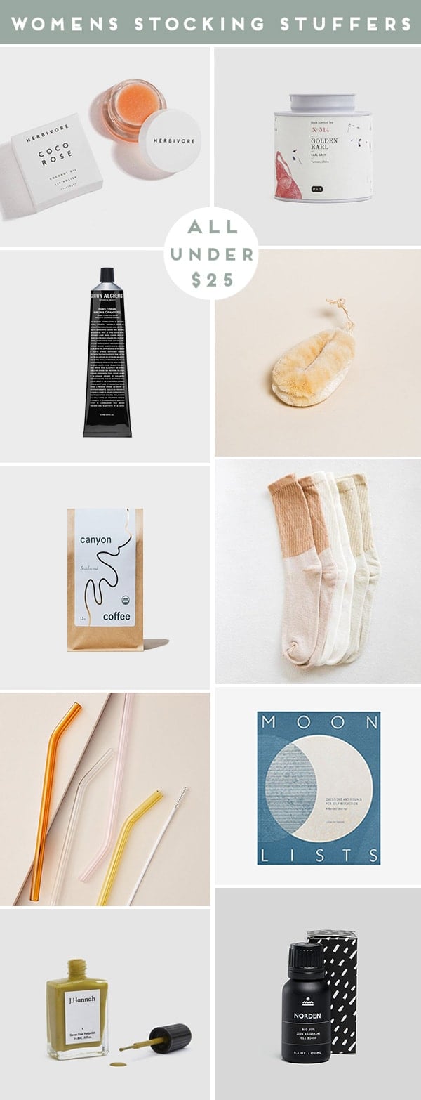 Roundup of women's product images that are cool stocking stuffers for the holidays.