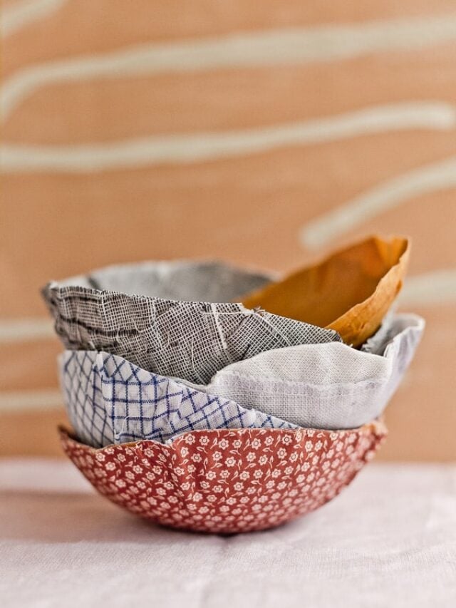 How to Make Fabric Bowls / Stacking Bowls with Fabric Scraps-image