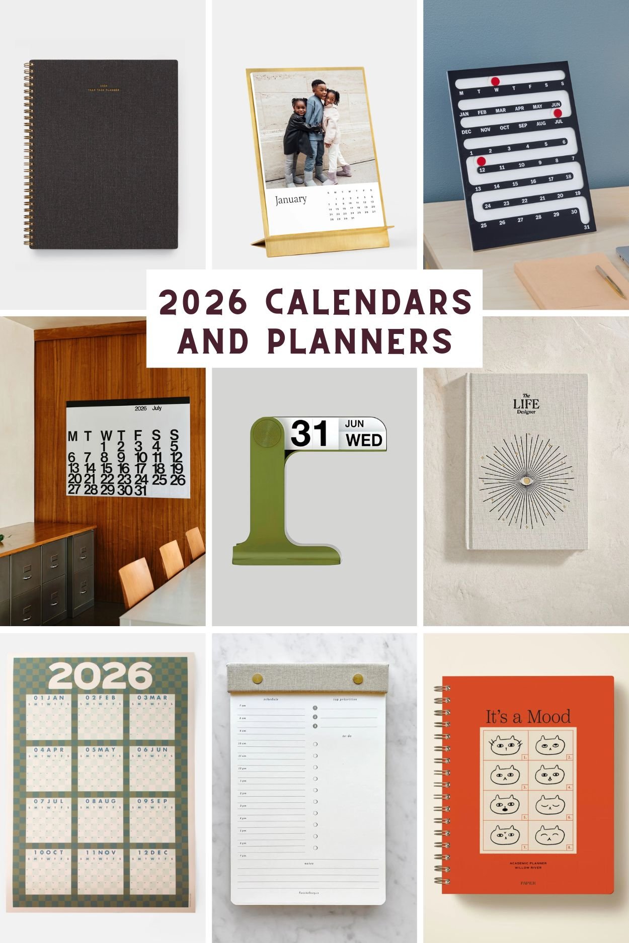 calendars and planners for 2026