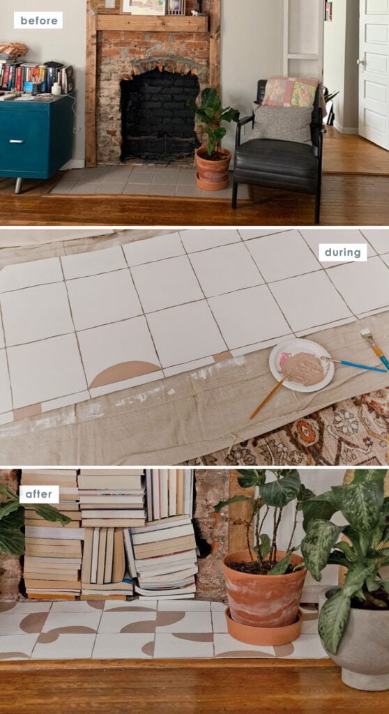 How to Make a DIY Fireplace Hearth Paper and Stitch