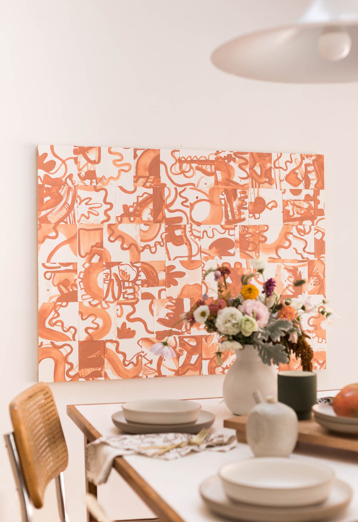 Massive Paintings for the Wall: Summary Paper Patchwork DIY
