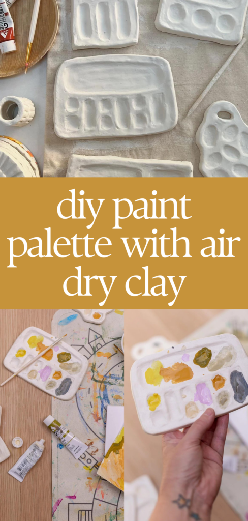 DIY AIR DRY CLAY PAINT PALETTE  How I made custom paint palette