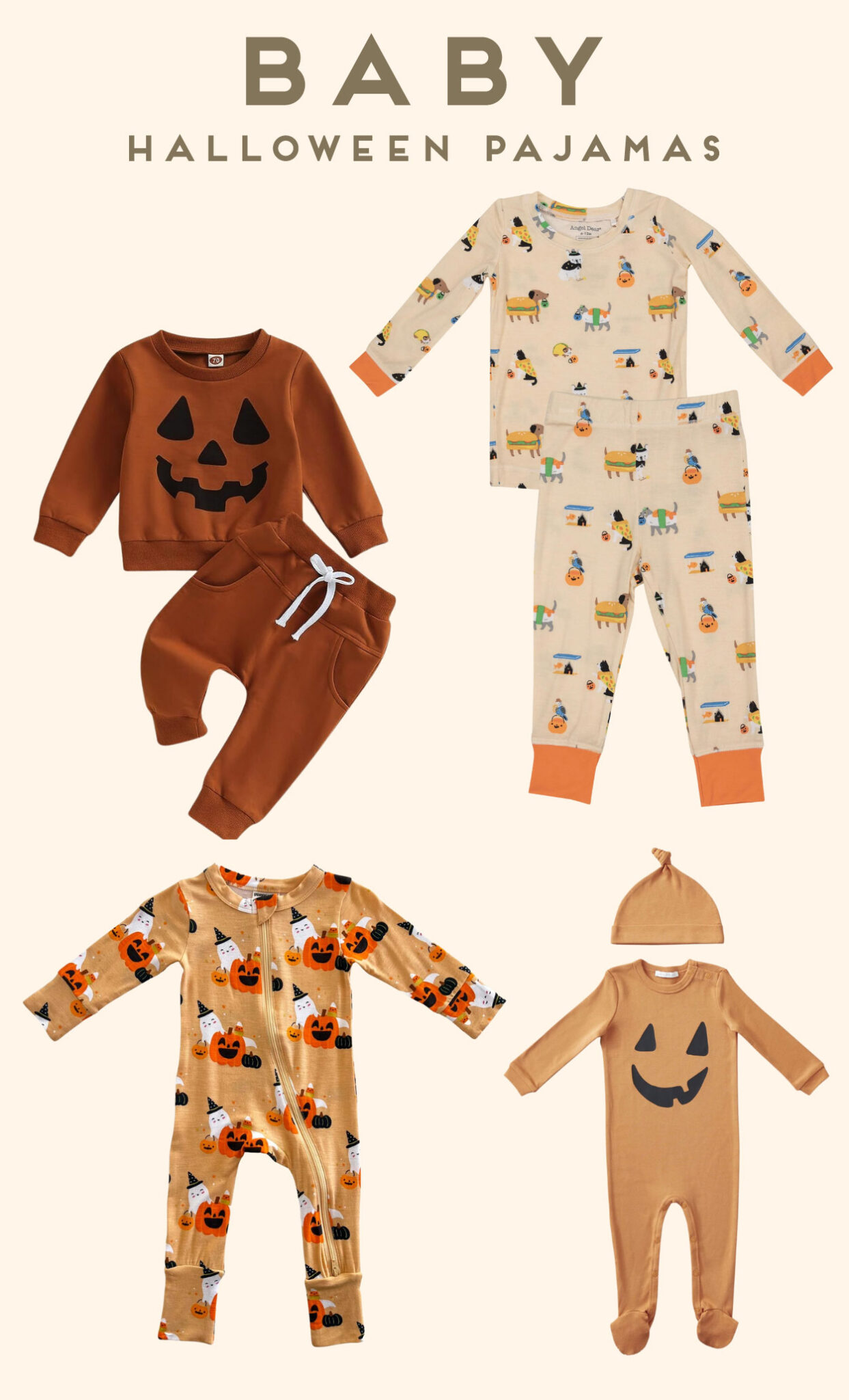 Cute Halloween Pajamas for Baby, Kids, Family (2023)