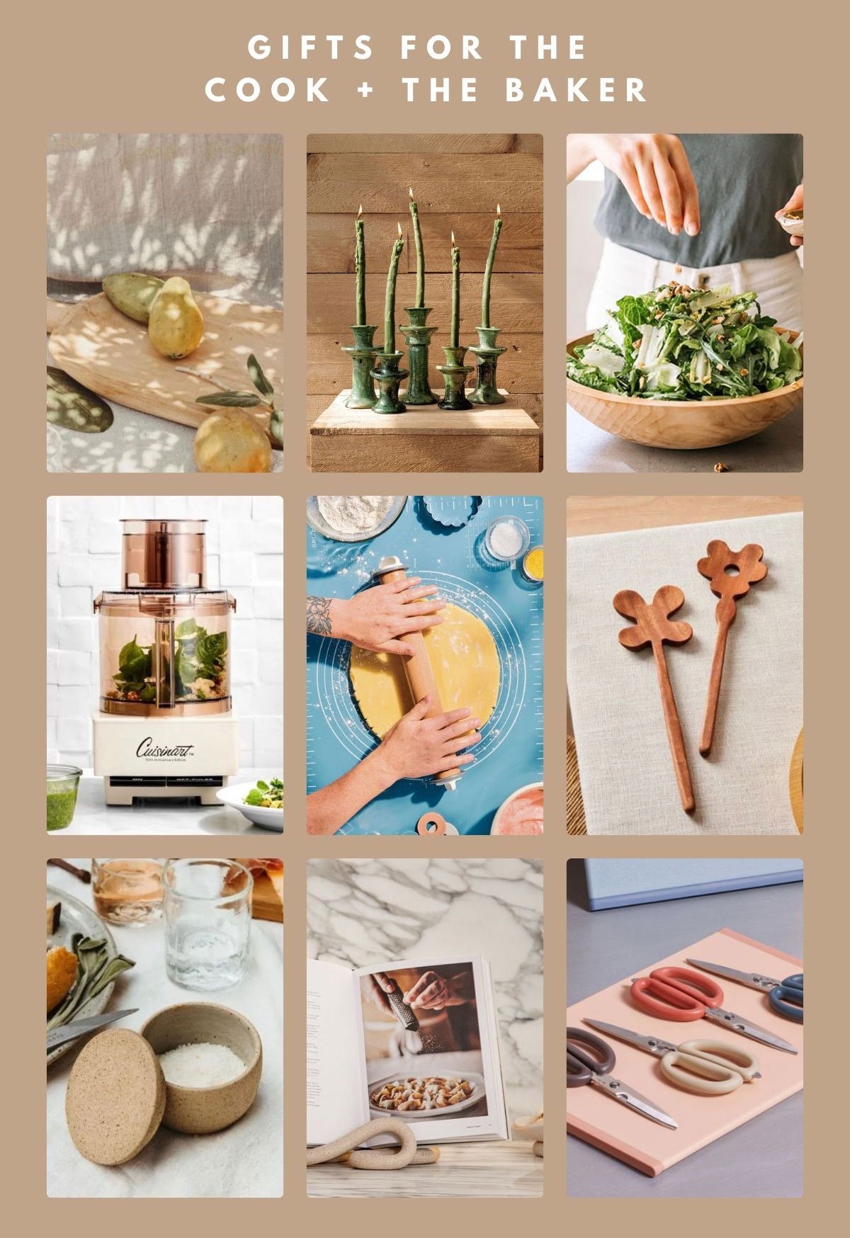 variety of household gift ideas for the kitchen that are well-designed and specifically for people who like to cook or bake