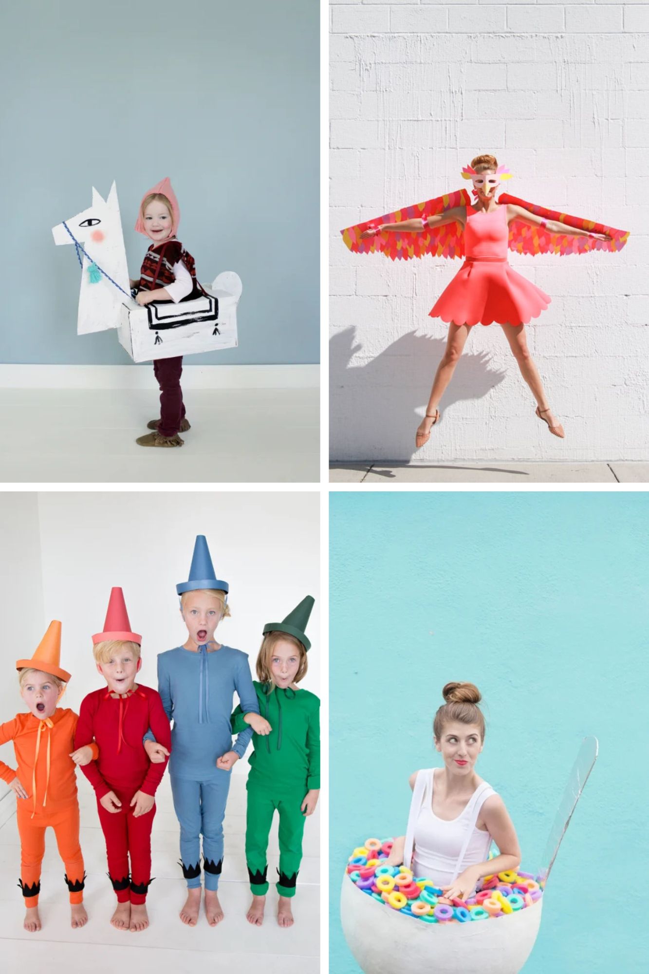 roundup of homemade halloween costumes for kids and adults