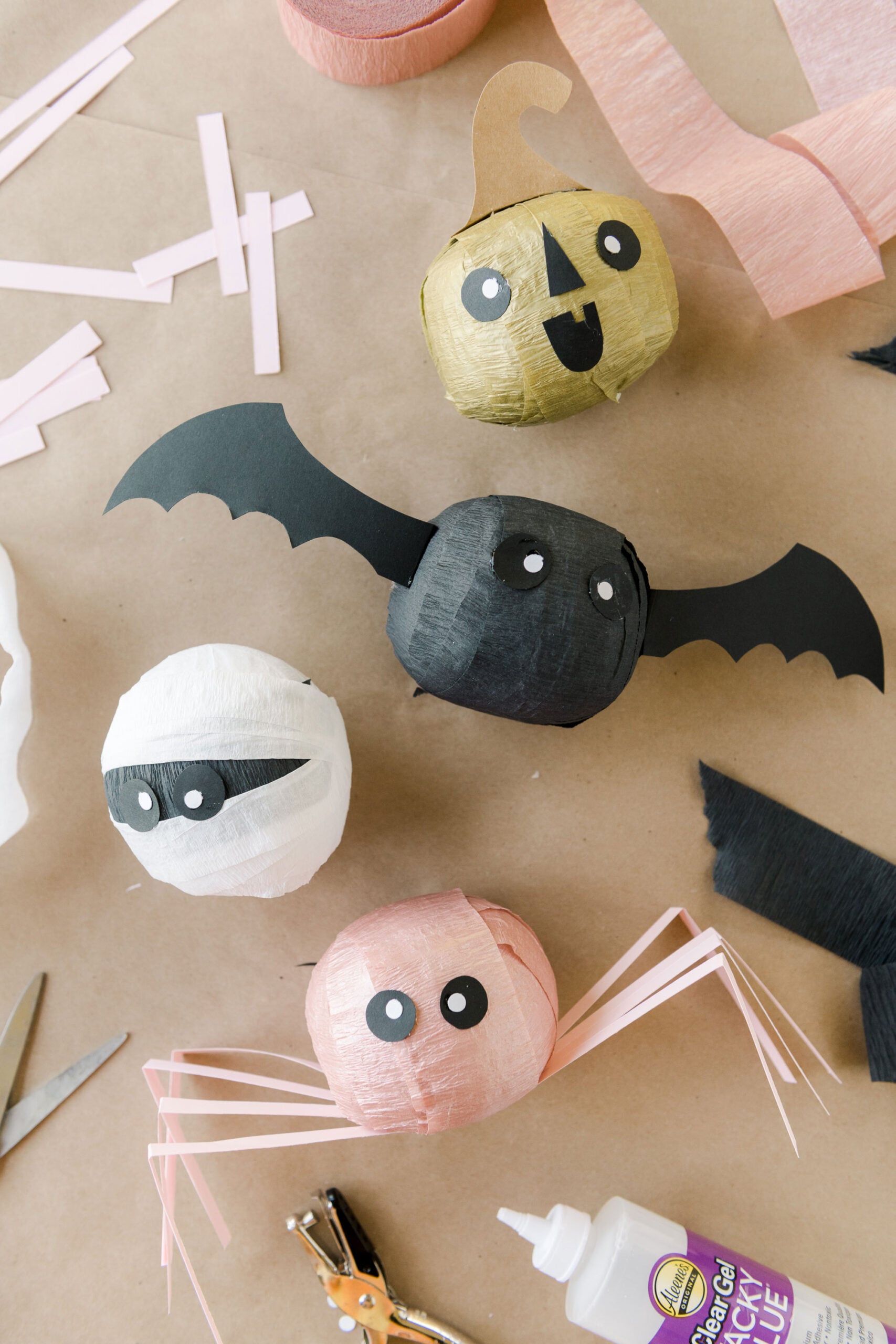 homemade surprise balls for Halloween