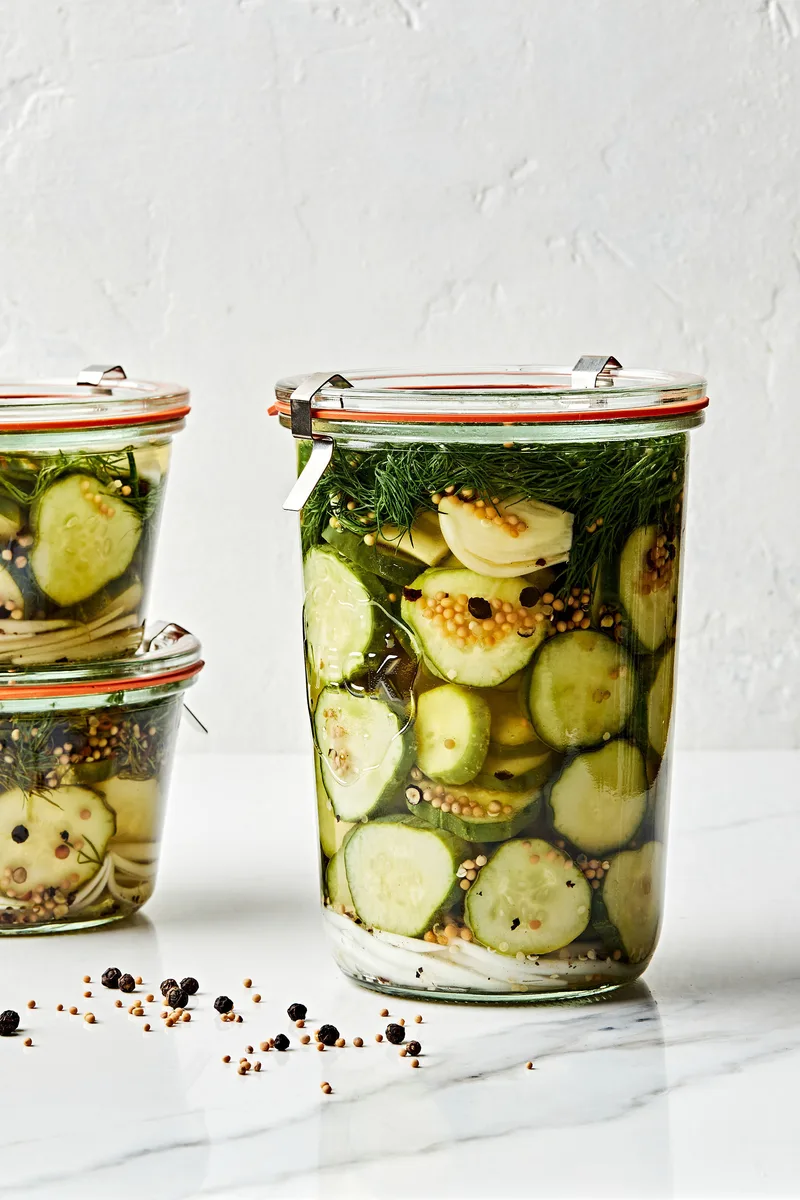 homemade pickles in weck jars