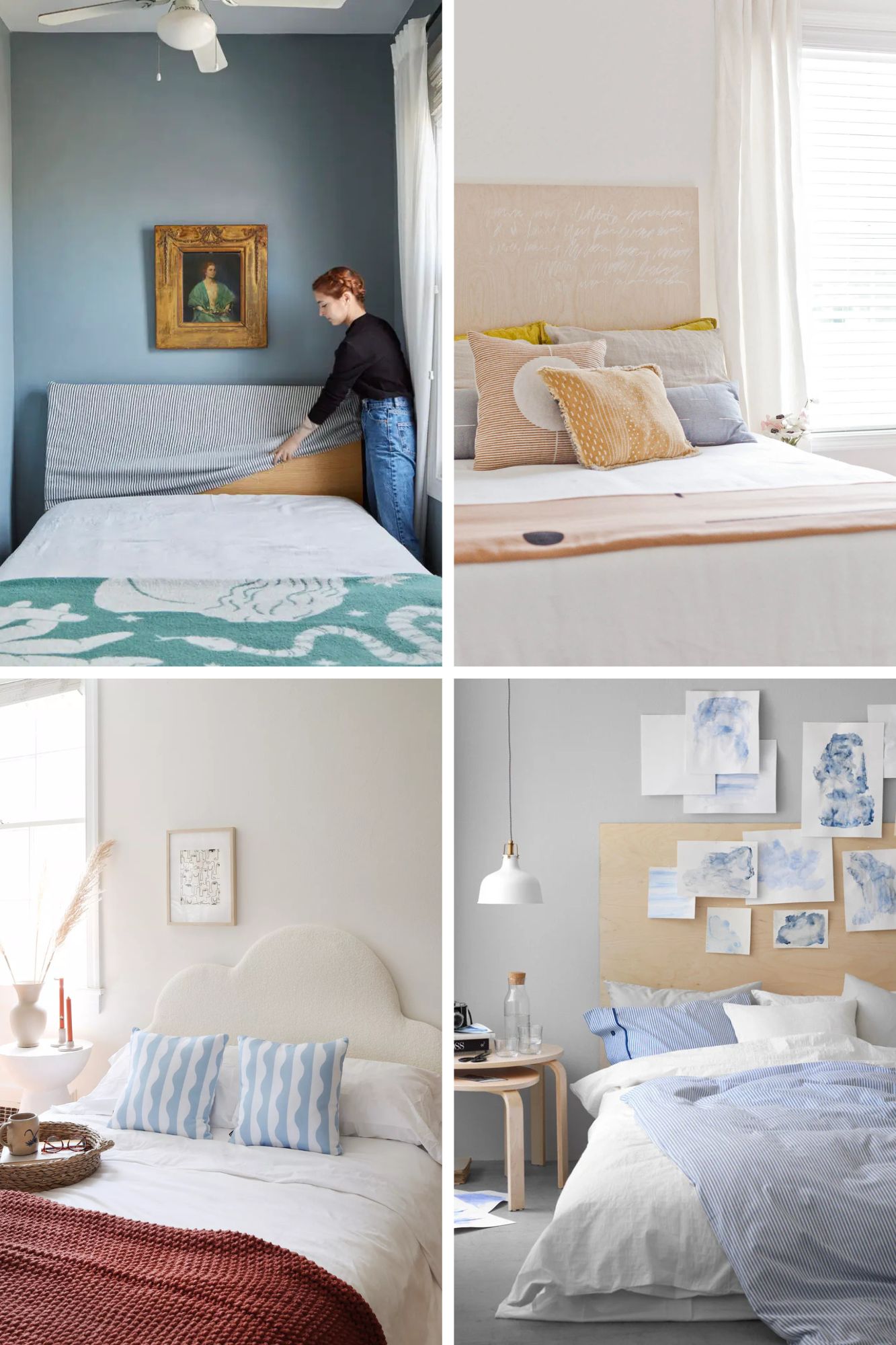 roundup of diy bedroom headboards in modern style
