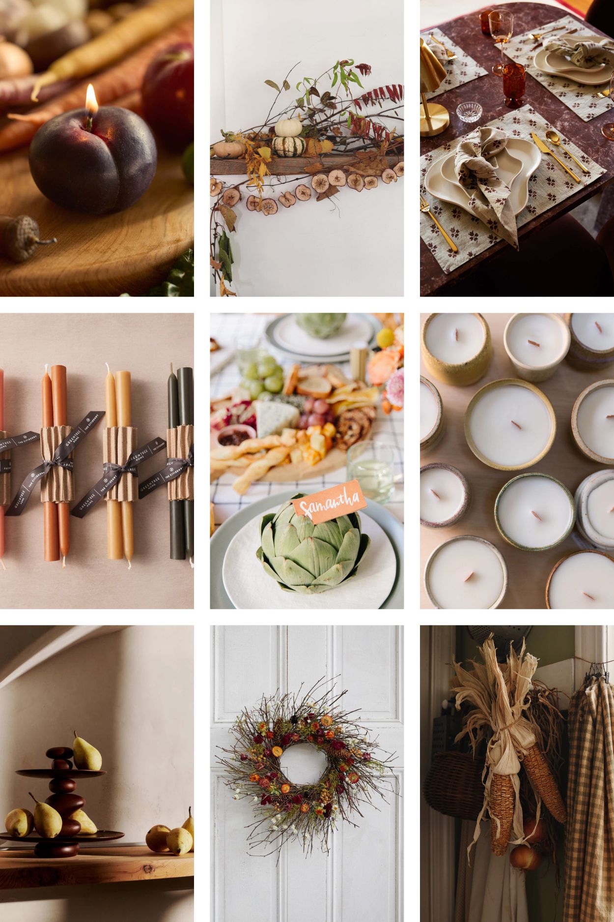 roundup of thanksgiving decor