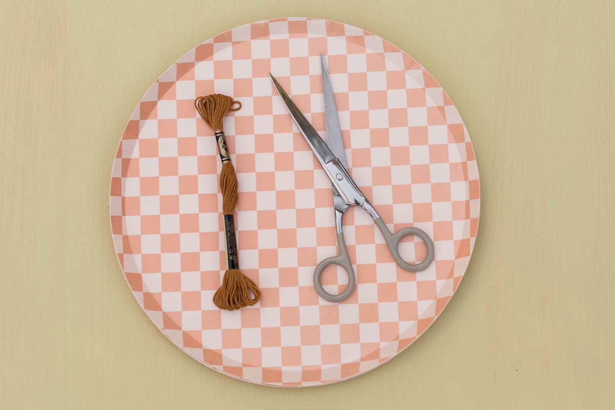 materials for paper plate diy ornament making