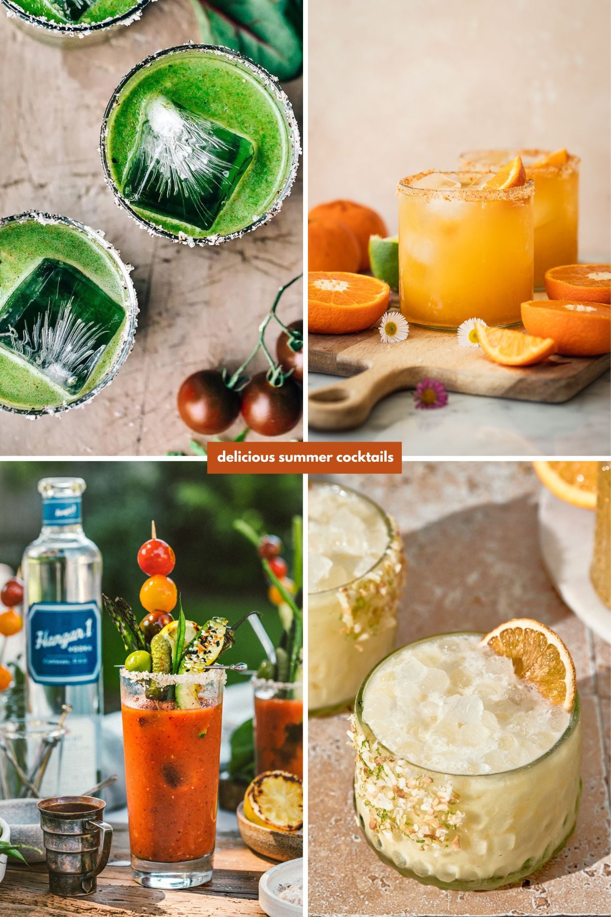roundup of pretty and delicious cocktails for summer